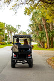 Club Car Precedent Golf Cart Rear Flip Seat Kit with Steel Frame | Compatible with 2004-Up Models (Black)