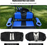 UNIVERSAL GOLF CART BACK SEAT COVERS- Black and Blue
