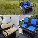 UNIVERSAL GOLF CART BACK SEAT COVERS- Black and Blue