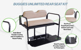 CLUB CAR PRECEDENT GOLF CART REAR FLIP SEAT KIT WITH STEEL FRAME | COMPATIBLE WITH 2004-UP MODELS (BUFF)