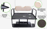 CLUB CAR PRECEDENT GOLF CART REAR FLIP SEAT KIT WITH STEEL FRAME | COMPATIBLE WITH 2004-UP MODELS (BUFF)