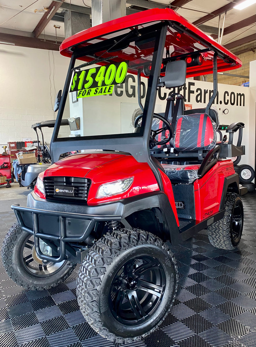 **1,000 OFF** 2024 BINTELLI LIFTED RED BEYOND GOLF CART 4 PASSENG