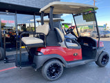 2020 CLUB CAR - TEMPO IN MAROON 4PR GOLF CART W/ NEW LITHIUM BATTERY & CUSTOM WHEELS