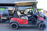 2020 CLUB CAR - TEMPO IN MAROON 4PR GOLF CART W/ NEW LITHIUM BATTERY & CUSTOM WHEELS