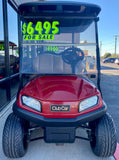 2020 CLUB CAR - TEMPO IN MAROON 4PR GOLF CART W/ NEW BATTERIES & CUSTOM WHEELS