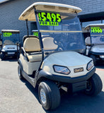 2019 CLUB CAR TEMPO 4 PASSENGER ELECTRIC GOLF CART IN BEIGE