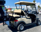 2019 CLUB CAR TEMPO 4 PASSENGER ELECTRIC GOLF CART IN BEIGE