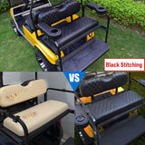Universal Golf Cart Back Seat Covers- Black
