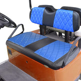 Golf Cart Farm- TXT Diamond Seat Cover- Black w/ Blue