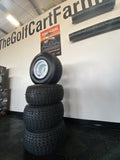 Set of 4 Golf Cart Tires and Wheels (pre-mounted)
