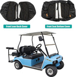 Golf Cart Farm- Club Car DS Seat Cover- Black w/ Brown