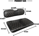 Golf Cart Farm- Club Car Precedent Seat Cover- Black w/ Brown
