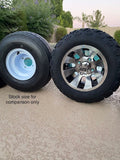 10” REVOLVER GOLF CART WHEELS AND ALL TERRAIN TIRES
