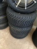 12” Kraken Golf Cart Wheels Mounted to 215/40-12 Low Profile Tires