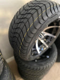 12” Kraken Golf Cart Wheels Mounted to 215/40-12 Low Profile Tires