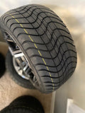 12” Terminator Golf Cart Wheels Mounted to 215/40-12 Low Profile Tires