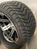 12” Terminator Golf Cart Wheels Mounted to 215/40-12 Low Profile Tires