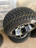 12” Storm Trooper Golf Cart Wheels Mounted to 215/40-12 Low Profile Tires