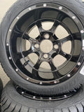 12” Night Stalker Golf Cart Wheels Mounted to 215/40-12 Low Profile Tires