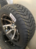 14” KRAKEN- GOLF CART WHEELS MOUNTED TO 205/30-14 LOW PROFILE TIRES