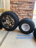14” TERMINATOR GOLF CART WHEELS MOUNTED TO 23” ALL TERRAIN TIRES