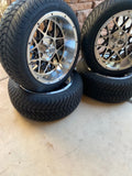 14” VENOM- GOLF CART WHEELS MOUNTED TO 205/30-14 LOW PROFILE TIRES