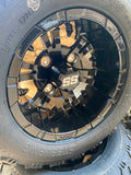 10” VAMPIRE GOLF CART WHEELS AND ALL TERRAIN TIRES