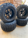 10” VAMPIRE GOLF CART WHEELS AND ALL TERRAIN TIRES