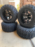 10” VAMPIRE GOLF CART WHEELS AND ALL TERRAIN TIRES