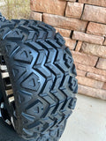 12” VAMPIRE GOLF CART WHEELS MOUNTED TO 20" ALL TERRAIN TIRES