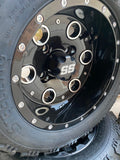 10” PIONEER BLACK GOLF CART WHEELS AND ALL TERRAIN TIRES