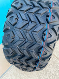 10” VAMPIRE GUN METAL GOLF CART WHEELS AND ALL TERRAIN TIRES