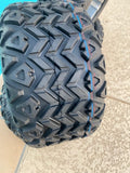 10” VAMPIRE GUN METAL GOLF CART WHEELS AND ALL TERRAIN TIRES