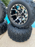 10” VORTEX GOLF CART WHEELS AND ALL TERRAIN TIRES