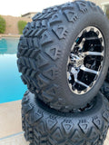 10” VORTEX GOLF CART WHEELS AND ALL TERRAIN TIRES