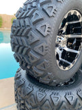 10” VORTEX GOLF CART WHEELS AND ALL TERRAIN TIRES