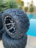 10” VORTEX GOLF CART WHEELS AND ALL TERRAIN TIRES