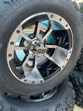 10” STORM TROOPER GOLF CART WHEELS AND ALL TERRAIN TIRES