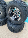 10” STORM TROOPER GOLF CART WHEELS AND ALL TERRAIN TIRES
