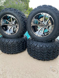 10” STORM TROOPER GOLF CART WHEELS AND ALL TERRAIN TIRES