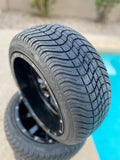 14” Night Stalker Black- GOLF CART WHEELS MOUNTED TO 205/30-14 LOW PROFILE TIRES