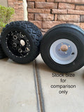 10” PIONEER BLACK GOLF CART WHEELS AND ALL TERRAIN TIRES