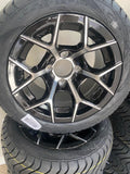 12” Rally- Golf Cart Wheels Mounted to 215/40-12 Low Profile Tires