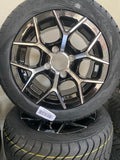 12” Rally- Golf Cart Wheels Mounted to 215/40-12 Low Profile Tires