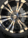 12” Vampire Golf Cart Wheels Mounted to 215/40-12 Low Profile Tires