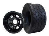 10" Bulldog Black Wheels & Tire Combo