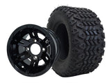 10" Bulldog Black Wheels & Tire Combo