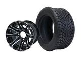 10" Lancer Black Wheels & Tire Combo