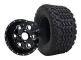 10" Pioneer Black Wheels & Tire Combo