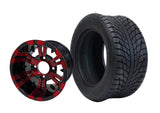 10" Vampire Red- Black Wheels & Tire Combo